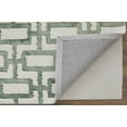 thumbnail image 4 of HomeRoots 511103 2 x 3 ft. Ivory & Green Wool Geometric Hand Tufted Handmade Rectangle Area Rug, 4 of 5