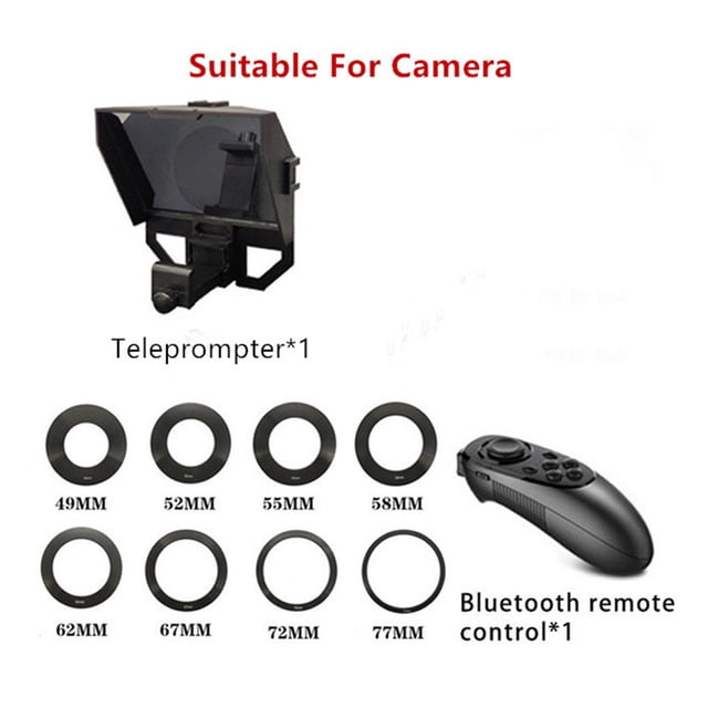 Mini Teleprompter Portable Inscriber Mobile Artifact Video With Remote Control For Phone And Recordin ,Easy to Operate