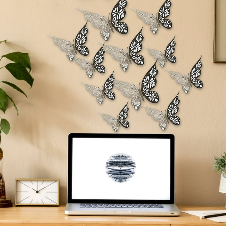 Wall Decals for Boys Bedroom Mirro Wall Stickers 3D Hollow Pearl Paper  Butterfly Wall Stickers Wedding Festival Decoration Bedroom Living Room  Wall Decor Stickers Master Bedroom Wallpaper above Bed 