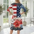 thumbnail image 7 of BOMYJESK Maxi Dresses for Women American Flag Floral A-Line Dress Vintage Independence Day 4th July Summer Dresses Elegant Classy Resort Wear Multicolor XL, 7 of 7