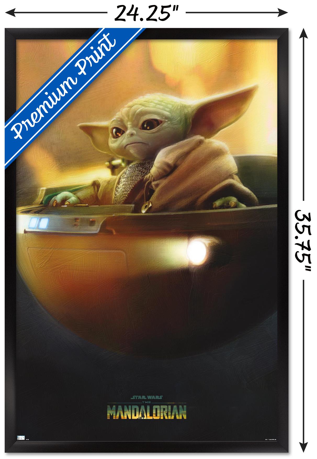Star Wars: The Mandalorian Season 3 - Grogu in Pod Wall Poster, 22.375" x 34" Framed