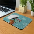 thumbnail image 5 of WIRESTER 8.66x7.08 in Rectangle Mouse Pad with Non-Slip Rubber Base for Computers, Laptop, Office & Home - Snowflake Reindeer Merry Xmas Blue, 5 of 5
