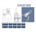thumbnail image 4 of Pulley 304 Stainless Steel Single Pulley Block M15 Small Heavy Duty Swivel Bearing Pulley System for Rigging,10Pack,10 x M15 pulley blocks, 4 of 4