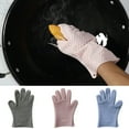 thumbnail image 2 of Heat-Resistant Silicone Baking Gloves, Five-Finger Oven Mitts with Anti-Slip Grip & Hook All-Purpose Heat-Resistant Silicone Mitts for Oven & Microwave, Easy-Clean, 2 of 5