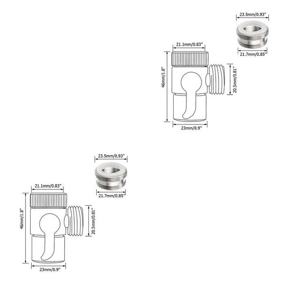 2pcs 3 Way Faucet Water diverter valve sprayer Diverter Valve Bathroom Kitchen Water Tap Shower Head Bidet Sprayer Diverter Valve