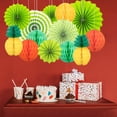 thumbnail image 2 of 15 UNIDS Suministros de Decoraciones para Fiestas Hawaianas Colorido Tropical Hawaii Luau Fiesta Temática Favores Colgando Abanicos de Papel, 2 of 7