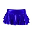 thumbnail image 3 of Idoravan Shiny Pleated Mini Skirt Short Skirt， Great for Concerts and Cheerleader - Classic Style, Sparkly Skirt，Party，Club Women's Solid Color Conservative Women's Printed Beach Mini Skirt, 3 of 3
