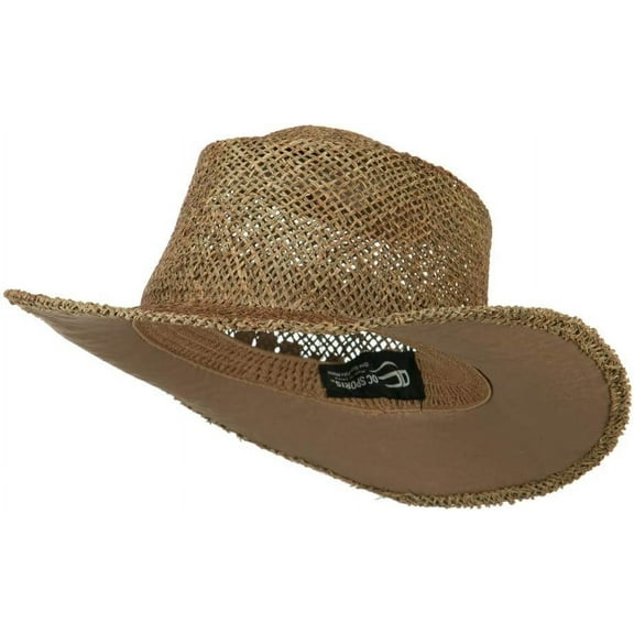 Outdoor Sea Grass Straw Gambler Hat