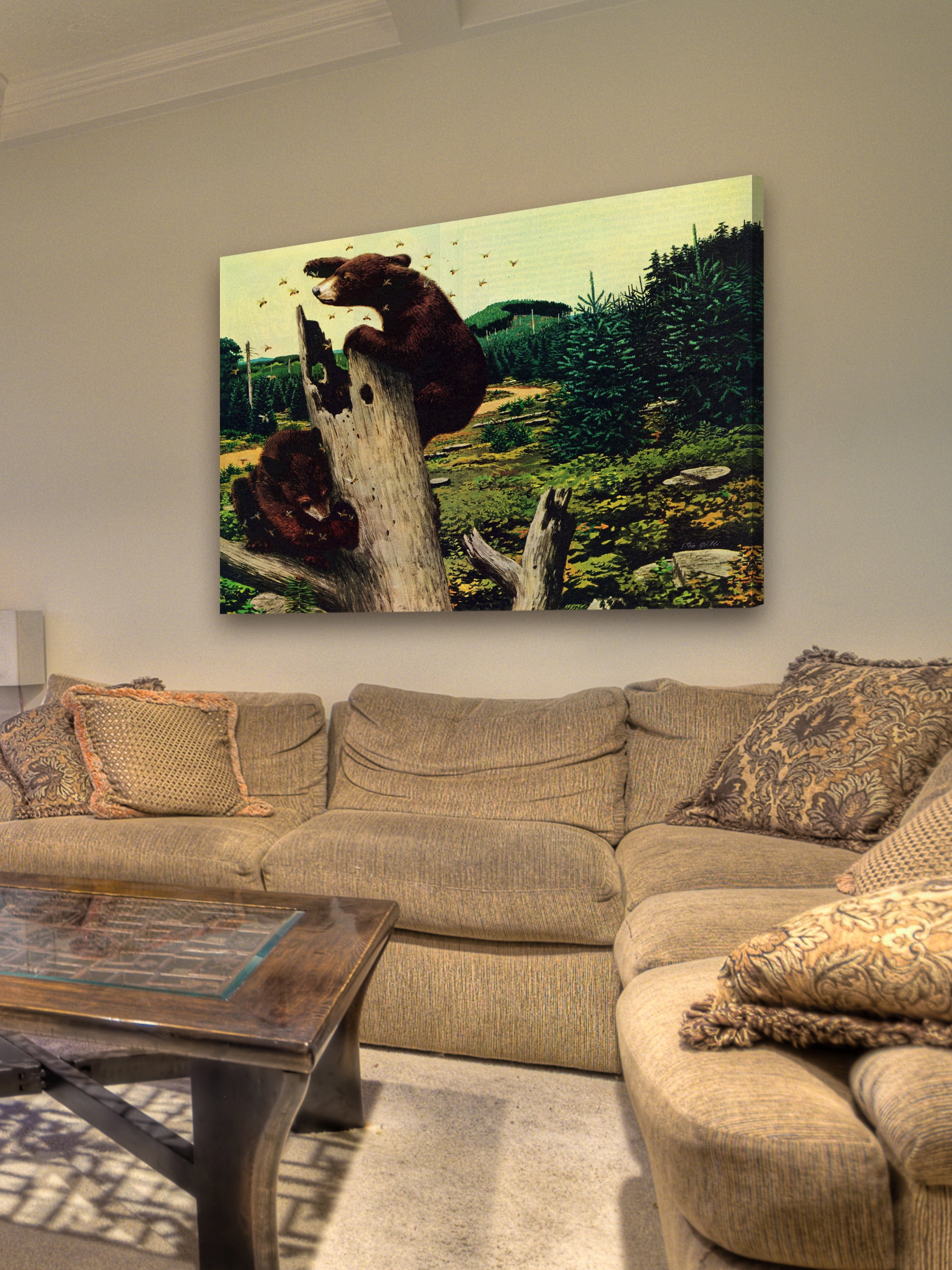 "Honey Bears" Painting Print on Wrapped Canvas