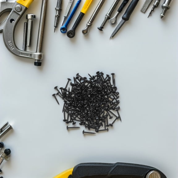 LOLIPPYY 200Pcs Iron Upholstery Tacks Decorative Nails with Round Head for Durable Furniture Application