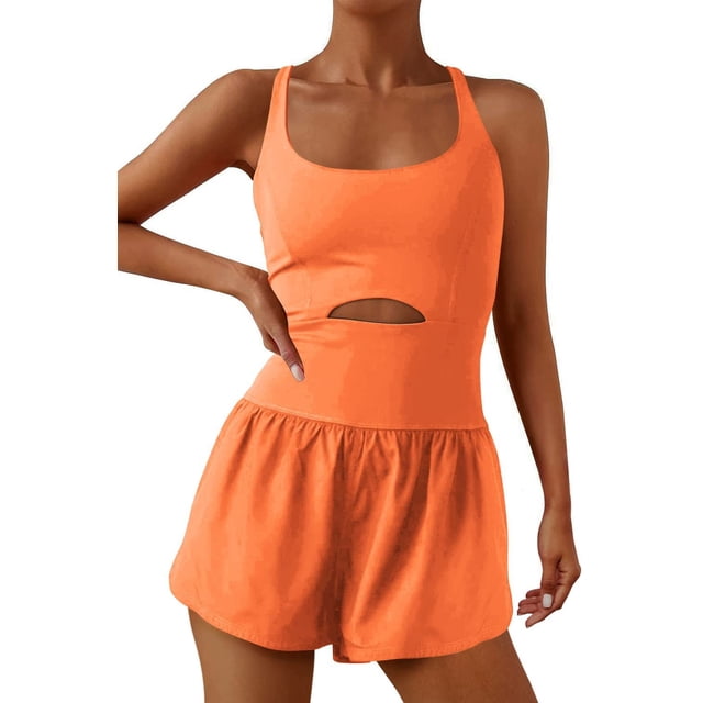 Mono deportivo de una pieza para mujer, pantalones cortos de gimnasio, ropa deportiva con bolsillo trasero con cremallera