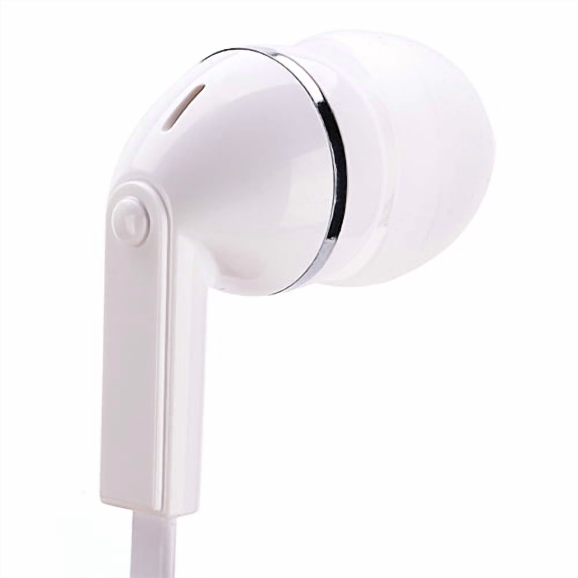 Mono Headset Earphone w Mic for Motorola Moto G 5G (2022)/Moto G 5G (2023)/Moto 5G (2024)/Moto 5G (2025)  - Wired Earbud 3.5mm Single Headphone Hands-free Microphone White
