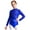 Blue, variant on iiniim Kids Girls Gymnastics Leotard Long Sleeve Rhinestones Splice Mesh Dance Figure Skating Bodysuit Blue 8