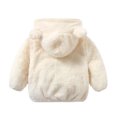 thumbnail image 4 of Odeerbi Toddler Boys Girls Fall Winter Outfits Flannel Fleece Sherpa Hooded Jacket Pants Set Children Babys Home Lounge Sets Velvet Outerwear Sets Toddler Clothes White, 4 of 8