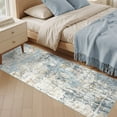 thumbnail image 3 of UERMEI 2'x6' Runner Rugs Non Slip, Washable Indoor Rug for Hallway Kitchen Entryway Doormats, Modern Abstract Bedroom Home Decor Carpets, Blue, 3 of 9
