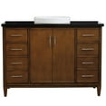 thumbnail image 5 of Bellaterra Home 400901-49S-WA-BGRD 49 in. Single Round Sink Vanity with Galaxy Granite Top, Walnut & Black, 5 of 11