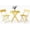 Yellow, variant on 3-Piece Patio Bistro Set – Metal Frame Folding Patio Furniture, Outdoor/Indoor Bistro Table and Chairs Set, No Assembly Needed, for Balcony, Yard, Garden, Yellow