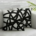 thumbnail image 3 of JEUXUS Black And White Pillow Covers  Geometric Abstract Modern Art Line Throw Pillow Covers Modern Minimalist Style Decorative Square Cushion Case Boho Decoration For Couch Sofa Outdoor, 3 of 5