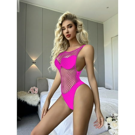 Generic Sexy Lingerie Sexy Fishnet Clothes See-through Fishnet Bikini Sheath Three-Point Mesh Stockings Mesh