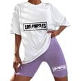 thumbnail image 3 of ibiyuan Shorts Sets Women 2 Piece Outfits Stylish Women's Casual Two Piece Set Round Neck Short Sleeve Top and Shorts Outfit, 3 of 5