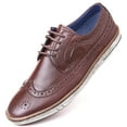 thumbnail image 6 of Mio Marino Round Toe Casual Brogue Design Dress Shoes for Men, 6 of 6