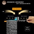 thumbnail image 3 of SDES-6 Inch Rain Shower Head, 6" Square Rainfall & High Pressure Stainless Steel Bath Showerhead, 1/16" Ultra Thin, Waterfall Full Body Coverage with Silicone Nozzle, Matte Black Finish, 3 of 4