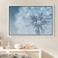 thumbnail image 2 of PixonSign Framed Canvas Print Wall Art Bokeh Close-Up Dandelion Botanical Wilderness Photography Realism Contemporary Relax/Calm Cool Blue and White for Living Room, Bedroom, Office - 24"x36" White, 2 of 5