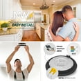 thumbnail image 6 of NuWatt Black 4 Inch Gimbal LED Recessed Lighting, 2700K/3000K/3500K/4000K/5000K Selectable, 630LM, Dimmable, Damp Rated, Adjustable Lens Canless Lights for Sloped Ceiling, Metal Junction Box, 6 Pack, 6 of 10