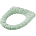thumbnail image 2 of 4 Pcs Soft Toilet Seat Cover Pad Warmer Stretchable Thicker Washable Cloth,Green, 2 of 8