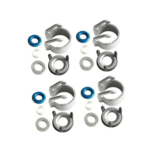 Fuel Injector Seal Kit - 4 Piece - Compatible with 2009 - 2017 Volkswagen Tiguan 2.0L 4-Cylinder 2010 2011 2012 2013 2014 2015 2016