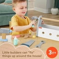 thumbnail image 4 of Fisher-Price Wooden Tool Box with Toy Drill, 9 Wood Pieces for Preschool Pretend Play, Ages 3+ Years, 4 of 9