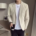 thumbnail image 2 of Chaqueta de traje de fiesta para hombre, chaqueta corta color caqui para hombre, abrigo corto, moda 2024, ropa de primavera, elegante, de alta calidad, clásica, informal, 2 of 5