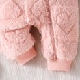 thumbnail image 2 of XFHLMJFF Toddler Hooded Jumpsuits Boys Girls Love Heart Prints Vanlentine's Day Coveralls Winter Warm Long Sleeve Solid Color Onesie Size 9-12 Months, 2 of 8