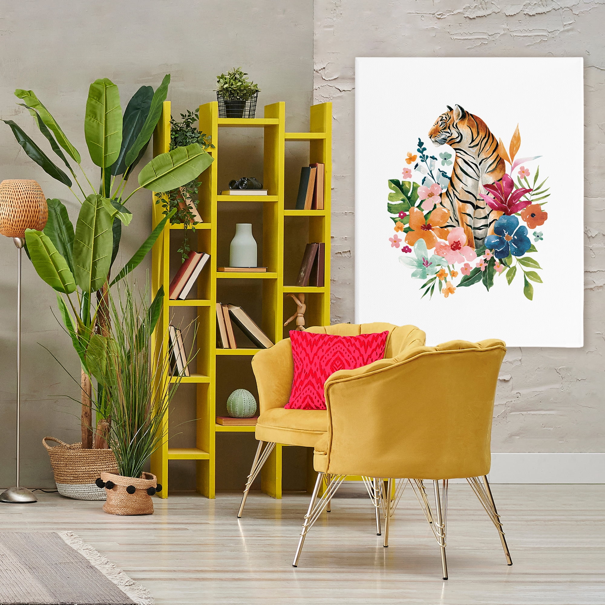 Stupell Industries Tropical Jungle Tiger Canvas Wall Art, design by Bethany Sandoval