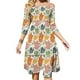 thumbnail image 1 of Vestido acampanado con teteras florales Vestido de cuello cuadrado Vestido elegante de moda femenina Vestido estampado Tetera de té de inspiración vintage, 1 of 6