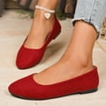 thumbnail image 6 of Viluyesy Womens Ballet Flats, Pointed Toe Wide Width Slip-On Shallow Dressy Office Flats Red US9, 6 of 9