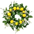 thumbnail image 3 of Northlight Lemons and Daisies Artificial Floral Wreath, Yellow - 20-Inch, 3 of 8