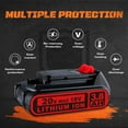 thumbnail image 4 of Upgrade 2 Packs with 20V 3.8Ah Replacement Battery for Black & Decker LBXR20 Replacement Battery BDL1805 LB20 LBX20 LBX4020 Wireless Power Tool Series to Extend Usage Time, 4 of 8