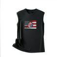thumbnail image 4 of Usmixi Womens Shirts Sleeveless Crewneck Baseball US Flag Print Tank Tops 4th July Independence Day Loose Fit Racerback Tank Tops Black XXL, 4 of 5