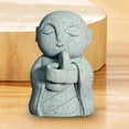 thumbnail image 4 of 2 Miniestatuillas De Monje Japonés Para Té, Para Gabinete, Oficina, Estantería, Con Cierre De Manos, 4 of 9
