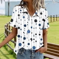 thumbnail image 6 of Ounisa Womens Short Sleeve Shirts Lapel Random Printed Button Detail Loose Fit Cotton Blend 2026 Spring Summer Daily Casual Fashion Trendy Comfortable Blouse Tops S-2XL, 6 of 6