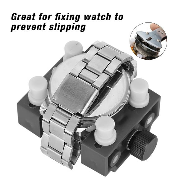 Watch Repair Wristwatch Repairing Vise Tool Open Watch Case Holder Dial Fixer Black