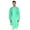 Aquamarine Green, variant on Atasi Casual Solid Long Sleeve Cotton Kurta For Indian Mens Mandarin Collar Irregular Hem Ethnic Shirt