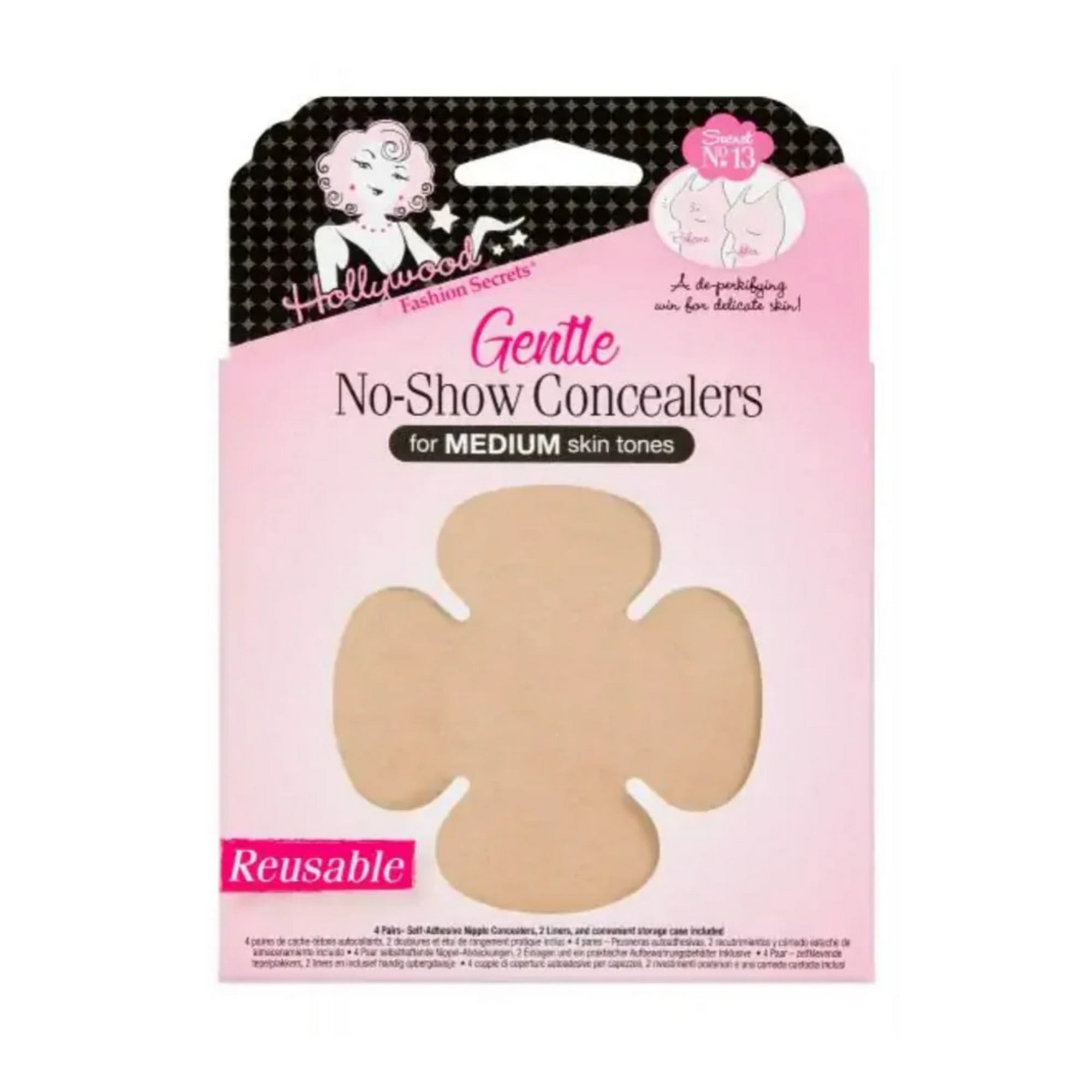 Hollywood Fashion Secrets Gentle No-Show Concealers, Medium, 4 ct | CVS