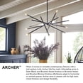thumbnail image 5 of 4765HB Hinkley Lighting Archer - 6 Light Medium Chandelier in Transitional-Modern-Scandinavian Style - 26 Inches Wide by 26 Inches High-Heritage Brass, 5 of 7