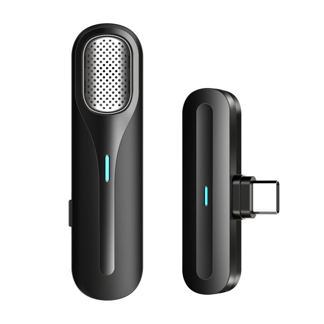 yeacher Mini Microphone Cravate Sans Fil 2,4 g 360° Omnidirectionnel à Revers