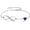 Silver, variant on Leander Infinity Heart Birthstone Charm Link Bracelet for Women 925 Sterling Silver Adjustable Mother's Day Gift Anniversary Birthday Jewelry for Wife Girlfriend Her