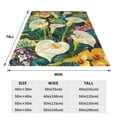 thumbnail image 3 of Balery Tropical Floral Jungle Manta de Felpa Suave y Acogedora – Cobija de Franela Aterciopelada para Cama, Lavable y Cálida para Sofá, Mascotas, Transpirable-80"x60", 3 of 7