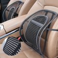 thumbnail image 2 of Nuevo asiento de coche, silla de oficina, masajeador de espalda, soporte lumbar, cojín de malla ventilado, cojín lumbar de malla negra para el conductor del coche, 2 of 5