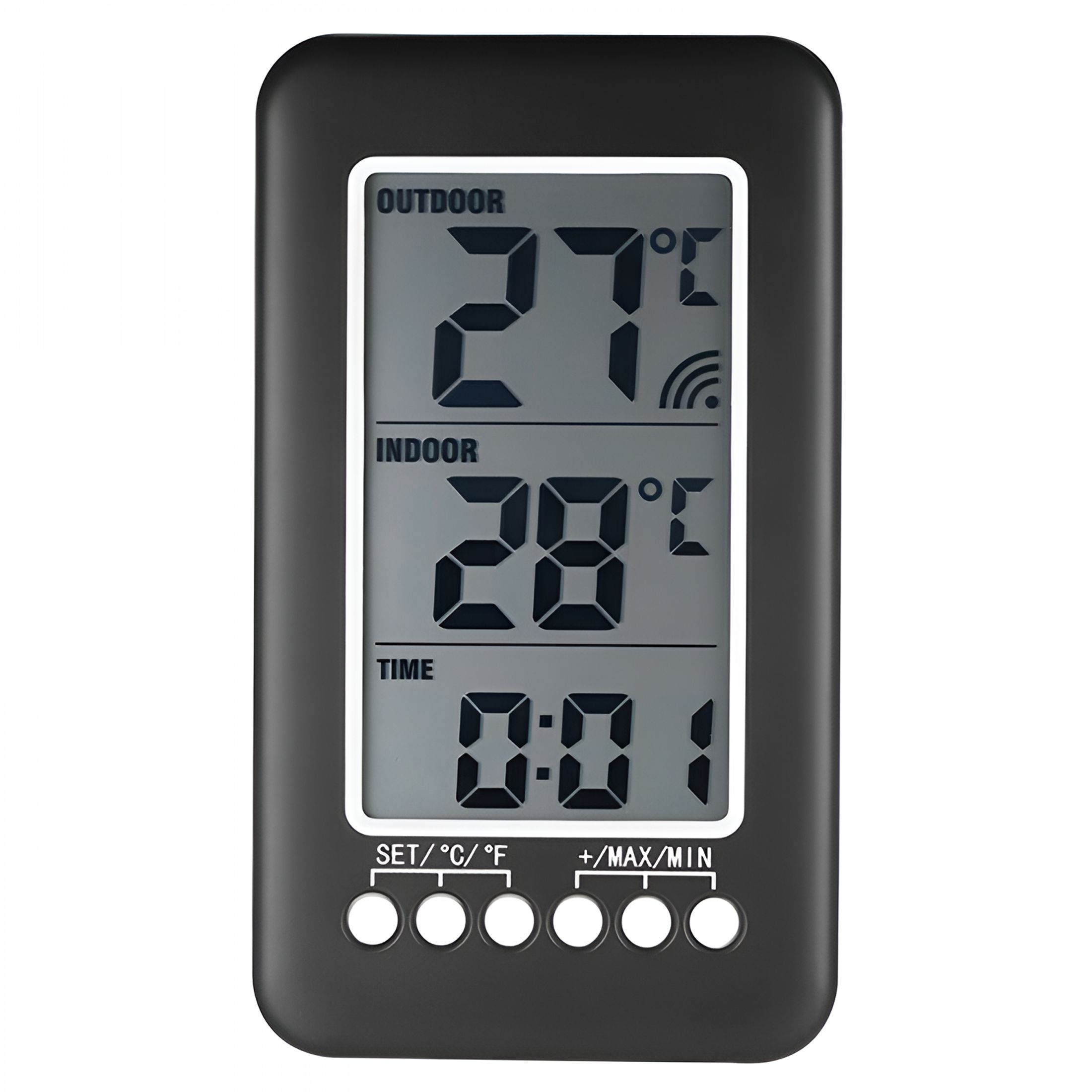 GJX 2026 New Digital Wireless Indoor Outdoor Thermometer with Portable Transmitter Indoor Outdoor Thermometer Wireless for Home Office Greenhouse Patio Garden